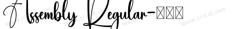 Assembly Regular字体转换